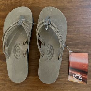 Rainbow Flip Flops the Sandpiper Stone Grey